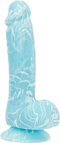 BMS Enterprises Dildos Addiction 100 Silicone Luke 75 inches Blue Glow In The Dark
