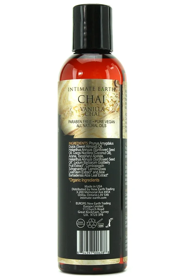 Intimate Earth Dildos Chai Vegan Massage Oil in 4oz120ml in Vanilla Chai Intimate Earth Dildos Chai Vegan Massage Oil in 4oz120ml in Vanilla Chai