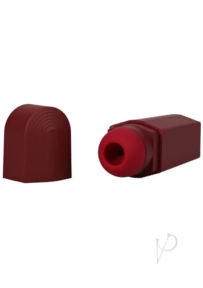 TPS Lipstick Suction Toy in Red Discreet Pleasure on the Go Doc Johnson Enterprises Female Sex Toys