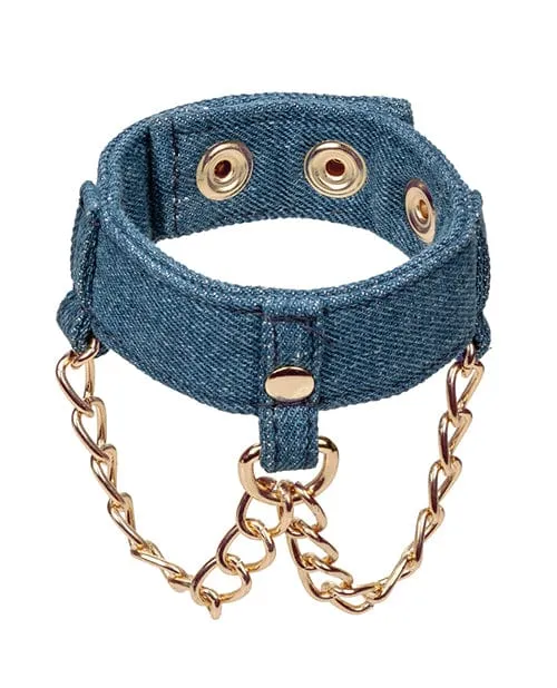 Couples Ride em Premium Denim Collection Wrist Cuffs CalExotics