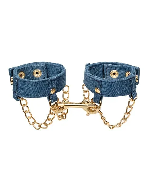 Couples Ride em Premium Denim Collection Wrist Cuffs CalExotics
