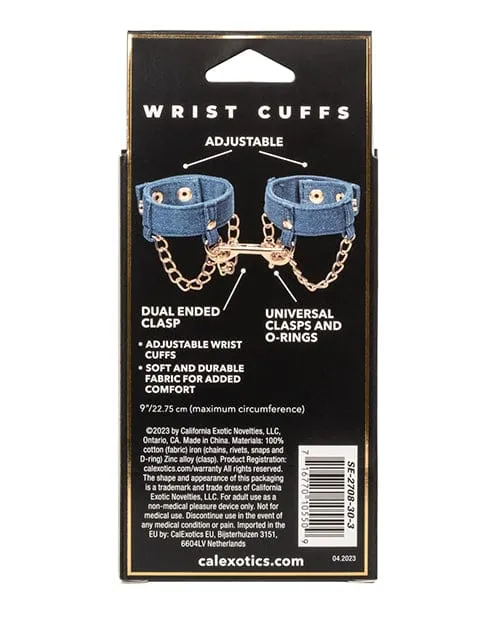 Couples Ride em Premium Denim Collection Wrist Cuffs CalExotics