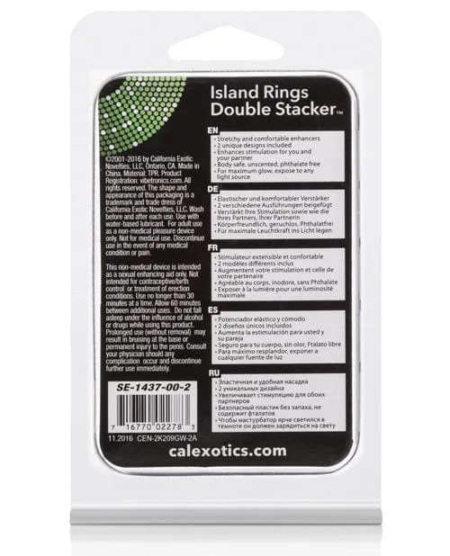 Dildos Island Rings Double Stacker CalExotics Dildos Island Rings Double Stacker CalExotics