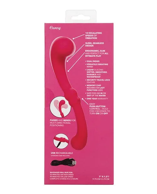 Vibrators CalExotics Pretty Little Wands Curvy Massager Pink Vibrators CalExotics Pretty Little Wands Curvy Massager Pink