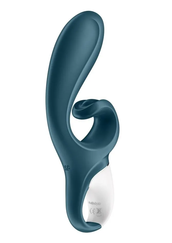Satisfyer Female Sex Toys Satisfyer Hug Me Rechargeable Silicone Vibrator with Clitoral Stimulation Grayblue